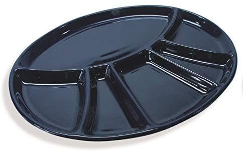 A&F C104741 - Plato para fondue, ovalado, color azul
