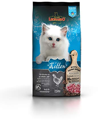 LEONARDO Kitten Katzenfutter Kitten, 7,5 kg getreidefreies Trockenfutter für Kätzchen bis 1 Jahr, Alleinfuttermittel mit frischem Geflügel
