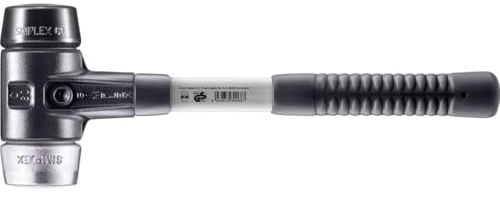 SIMPLEX-Schonhammer, Gummikomposition/Weichmetall; mit verstärktem Tempergussgehäuse und Fiberglasstiel | D=60 mm | 3729.060