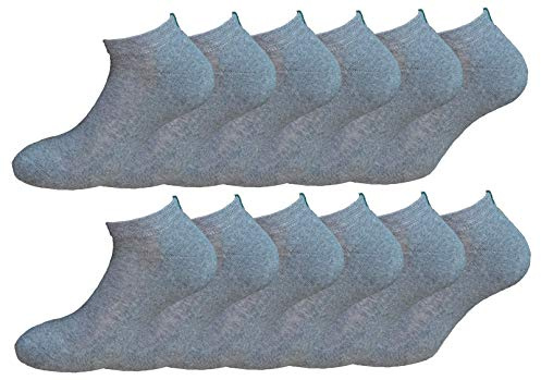 Fontana Calze, 12 par ministrumpor bomull frotté stretch parissko, Grå, 44-47 EU