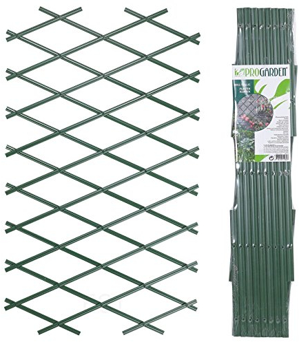 URBNLIVING Set Of 2 Expanding Green Plastic Wall Foldable Trellis Fence