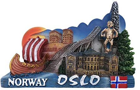 3D Oslo Norwegen Kühlschrank Kühlschrankmagnet Tourist Souvenirs Handmade Harz Handwerk Magnetische Aufkleber Home Küche Dekoration Reise Geschenk