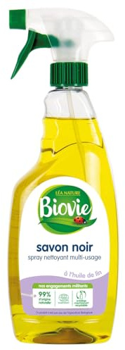Biovie - Spray savon noir à l'huile essentielle de Lavandin - Droguerie - Ecodétergent - Spray de 750ml
