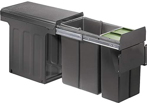 WESCO Abfall-Sammler BioDouble 30BM | 20L+10L | anthrazit/oriongrau