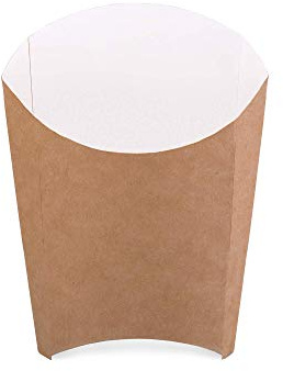 Lot de 200 boîtes à frites en carton kraft, taille M, porte-frites, contenants alimentaires jetables, respectueux de l'environnement et recyclables (200, M)