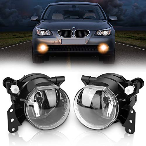 TangMiGe Luces antiniebla compatible con BMW (E90 E91 E46 E60 E61 E63 E64 E83) Serie 3 5 6 X3, 01/2003-12/2012, HB4, 1 Par (Claro)
