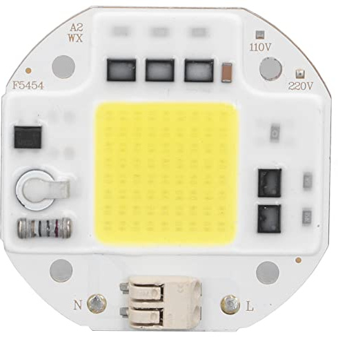 Hapivida Chip LED ad Alta Potenza, Perline Lampada COB da 50 W/70 W/100 W, Chip per Perline Lampada Illuminazione Fai-da-Te per faretto proiettore 220 V(100W Bianco Freddo)