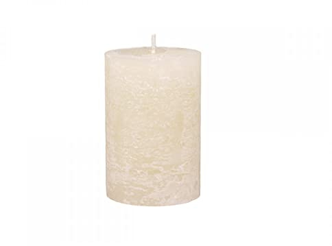 Chic Antique Macon rustikale Stumpenkerze Kerze Antik Altarkerzen 100% Paraffin Lange Brenndauer (Nude, 15x10 cm)