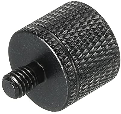 sourcing map Mikrofonständer Adapter 1/4 Buchse auf M5 Stecker Kamera Schraube Schwarz