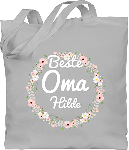 Geschenk mit Namen personalisiert by Shirtracer - Baumwolltasche - Großmutter - Beste Oma I Geschenk Ideen Omas I Geschenkideen Weihnachten I Geburtstag