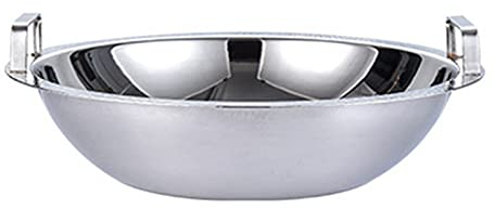 Olla Shabu Shabu china, olla caliente de acero inoxidable, cacerola caliente, ollas calientes Shabu Shabu para estufa de gas de inducción (color: plata, tamaño: 32 cm) (plata 32 cm