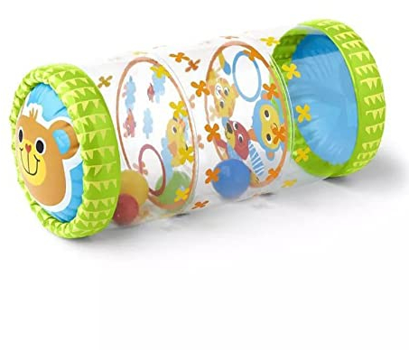 Kindersicheres Aufblasbares Rollspielzeug, PVC, Krabbelroller die Frühe Entwicklung mit Ball und Glocke Babys Im Alter von 3 Monaten Bis 3 Jahren