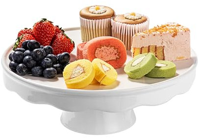 BestVida SparkWorks Présentoir à gâteau 30,5 cm (multi-usages, blanc)