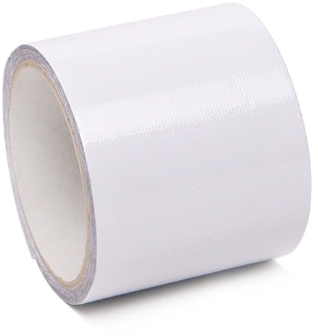WELSTIK Nastro per riparazioni di teloni, 8cm*5m, nastro impermeabile per riparazioni di tende e tende per serre resistenti agli strappi, bianco
