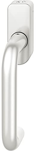 FSB Fenstergriff 34 1070 abschließbar ovale Rosette, Aluminium silber eloxiert