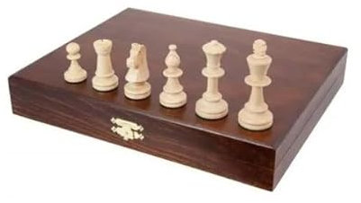 Staunton Classic Schachfiguren aus Holz, Schachfiguren, gewichtet, Filz, King Collector Edition Premium (8,9 cm mit Box)