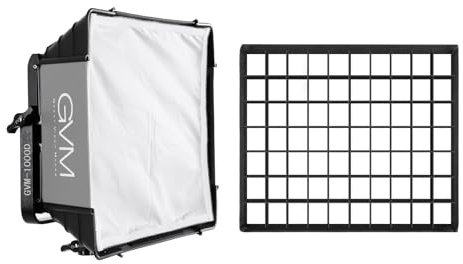 GVM Lot de 2 diffuseurs pliables avec grille de ruche pour lumière vidéo de la série GVM 1000D, convient pour l'éclairage de studio, la photographie de portrait, le panneau LED, les jeux, le tournage
