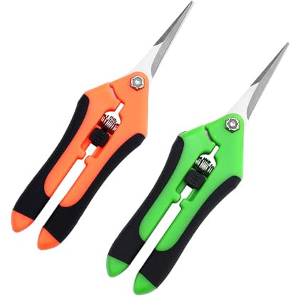 Klein Gartenschere Trimmschere Hanf,Pflanzenschere Äste Beschneiden Bonsai Schere Baumschere Ernteschere,Pruning Shears Garden Scissors für Pflanzen Ernte Obst Gemüse Gartenscheren (2 Farbe)