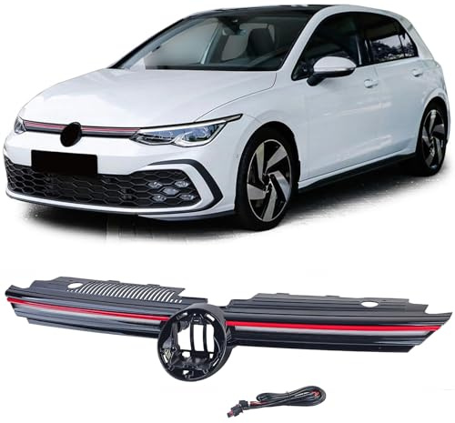 Sport Kühlergrill mit roter Leiste beleuchtet für VW Golf 8 ab 2019