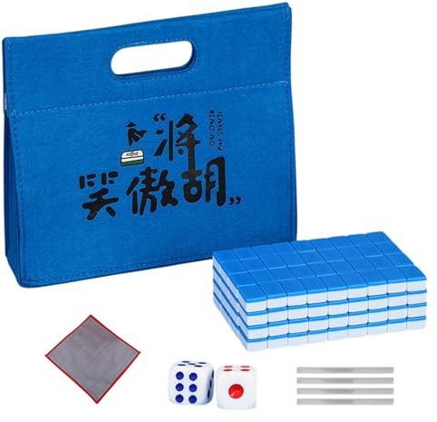 Bärbar Mahjong Set, Bärbar Mahjong Set Liten, bordsduk, bärväska,
