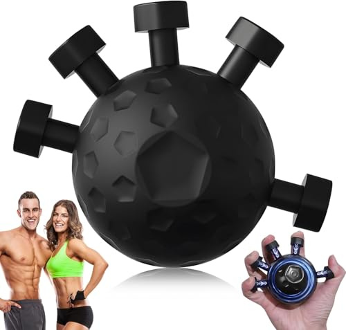 2025 Neuest Finger-Griffstärker, Handfingerbahn, Handmuskeltrainer, Fingergriff-Stärker Für Den Muskelaufbau, Griffkraft Trainer für Musiker, Sportler, Boxer, Schwache (Schwarz)