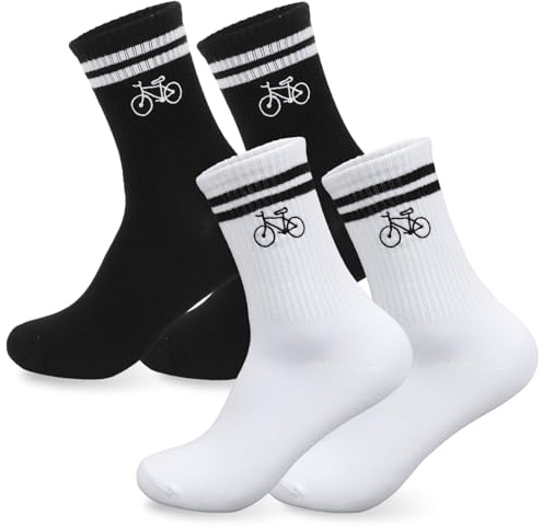 HUKUMA Calzini da bici da corsa, 35-46 Calzini da ciclismo uomo, Regalo bicicletta per uomo donna, Accessori bici da corsa, Calzini da tennis per ciclisti accessori, Regalo divertente per compleanno