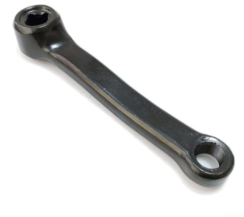 Bebykilemi Juego de bielas de repuesto para ciclismo interior, construcción de hierro de 127 mm, diseño de agujero cuadrado, montaje izquierdo y derecho para equipo de bicicleta estática (manivela