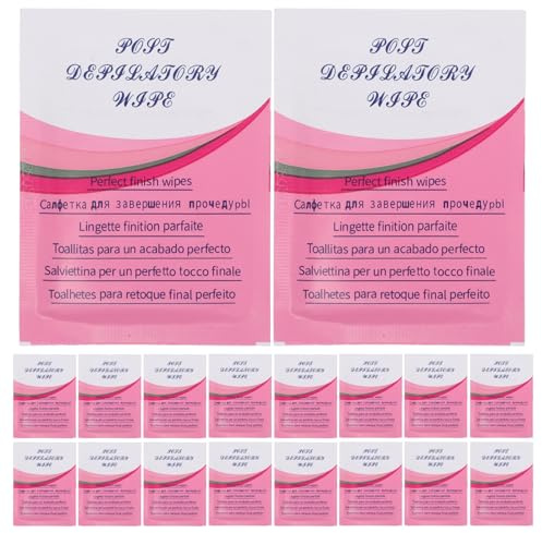 ADOCARN Lingettes Démaquillantes Pour Cire, Lot De 50 Pièces : De Nettoyage Post-épilation Portables – Soins De La Peau Après L'épilation Pour Femmes Et Filles – Design