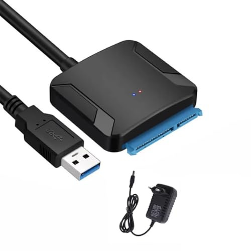 Tolaily Cavo adattatore SATA a USB 3.0 per hard disk SSD SATA III da 3,5/2,5 pollici, convertitore hard disk, presa UASP UE