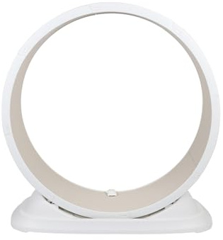 Ruota per esercizi 'gatto' in legno, giocattolo sportivo per una durata di vita più lunga, per corsa, camminata, allenamento, adatto per maggior parte 'gatto', 85 x 80 x 33 cm, bianco