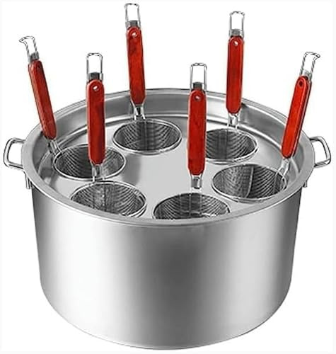 WDWDW Pastatöpfe, Kochtopf-Set, Kochgeschirr mit Trennwand und Sieb, Suppentopf aus Edelstahl