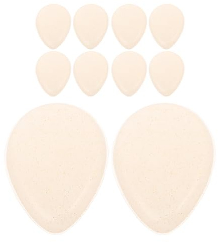 Healvian 10 St Transparent Silikon Makeupsvamp i Tårdroppeform och Absorberande Foundationapplikator för Jämn och Sparsam Makeup Ergonomisk Design för Känslig
