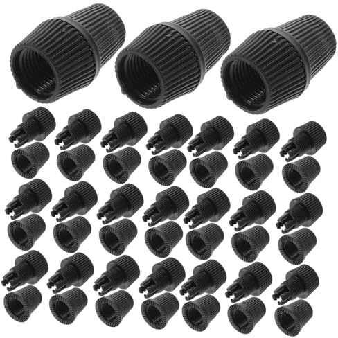 CIYODO Pressacavi per Lampadario 100 Set Morsetto Antistrappo in Pp Nero Resistente al Calore e All'usura per Fili da 4-6mm Adatti a Lampade Moderne e Illuminazione a Sospensione