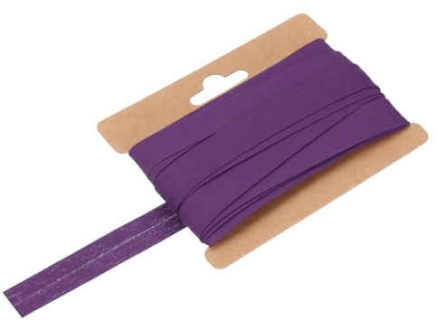 QUARKZMAN 1/2 Pollice Nastro Sesgo Singola Piegatura Cotone Continuo Nastro Sesgo per Cucire, Cuciture Trapunte Orlatura Legatura Artigianato (Viola Scuro 10 Iarde)