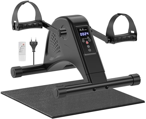Pedaltrainer, Beintrainer für Zuhause, Leisem Motor, 6 Geschwindigkeitsstufen, Heimtrainer Senioren Zuhause Fitnessgeräte
