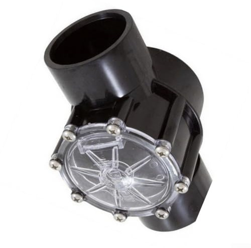 Honseadek Clapet anti-retour CPVC 263042 pour pompe de piscine - Double port - Contrôle du débit direct - Accessoire de pompe de piscine en plastique - Noir
