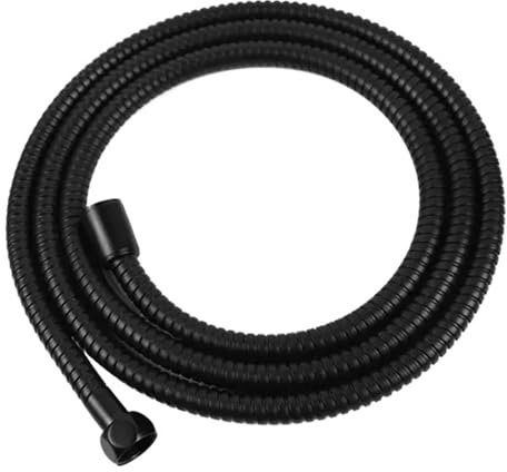 Pommeau de douche haute pression à grand panneau de 15 cm, 6 modes, grand débit(1.5m Black Hose)