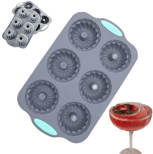 Wreath Ice Mold, Christmas Wreath Ice Mold, Wreath Ice Cubes for Holiday Cocktails, Silicone Christmas Wreath Ice Cube Tray, Flexible Silicone Mold for Ice Cubes, Donuts, Soap & Chocolate