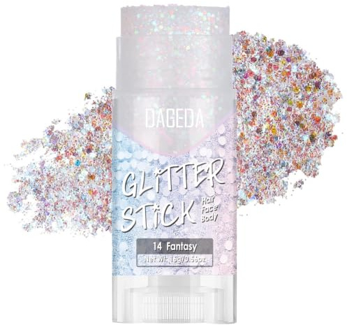 Prreal Paillettes Visage, Holographiques Sequins Gel Paillettes Cheveux | Pour Accessoires Rave, Chanteur Concert Paillette Corps Tenues De Carnaval Festival Pour Les Femmes Maquillage, 14 Fantasy