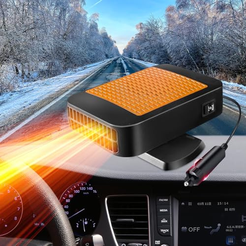 2026 New Upgraded Car Heater, Portable Car Heater, 12V Car Heater Portable,Car Defroster Windshield Heater Plug In Car Heater Windshield Defogger with 360° Rotation Car Heaters for Vehicle