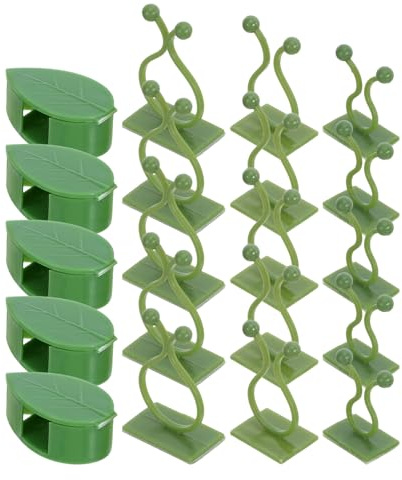 Toyvian 60 Pezzi Clip Autoadesive per Piante Rampicanti da Parete, Supporto Invisibile per Steli di Piante da Interno ed Esterno, Fissaggio Riutilizzabile per Viti e Pothos,