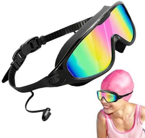 Dioeazh Simglasögon | Ergonomiska Antidimmiga 180 Graders Vy-tillbehör med Justerbar Huvudrem | Herrsimglasögon | för Dykning, Pool, Vatten, Undervatten, Snorkling och Scuba