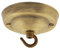 ElekTek Rosone da soffitto con gancio diametro 108 mm Finiture metallizzate colori verniciati a polvere per lampade a sospensione e lampadari Ottone Antico