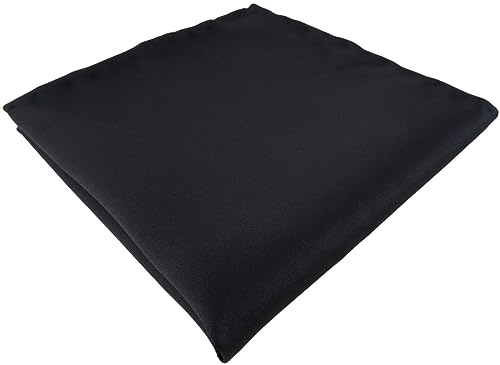 TigerTie Einstecktuch handrolliert in schwarz einfarbig Uni - Gr. 25 x 25 cm