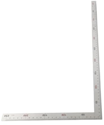 90 Grad Winkelsucher Lineal Edelstahl leicht ablesbar quadratisches Layout Vorlage Werkzeug 500 mm x 250 mm
