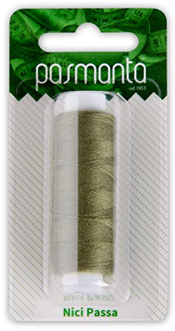 Starker Nähfaden aus Polyester für Profis von Pasmanta, Feinste Spulen, Universeller Mehrzweckgarn fürs Hand- und Maschinennähen, Rolle: 200 m, von Pasmanta seit 1953 (5875 - Khaki)