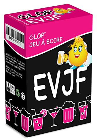 Glop EVJF – Jeu de Cartes à Boire pour Enterrement de Vie de Jeune Fille et Mariage, 100 défis créatifs, Format Portable pour Filles et amies, fête et rires – idée Cadeau Originale