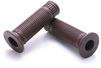 BHYShop Retro Lenker Griffe Gummi Anti-Rutsch 22mm 25mm Griff für Universal Motorrad Harley Honda Kawasaki (Braun,25mm)