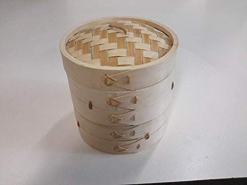 Casalinghi Mondiali Vaporiera in Bambu 3 Parti Diametro 15cm (Ingrosso 12 vaporiere)