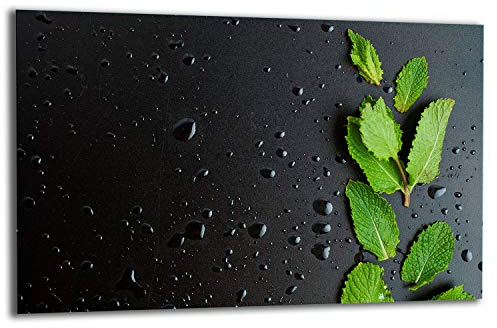 TMK ArtDeko Herdabdeckplatte 1 Teilig 80x52 cm - Spritzschutz Herdabdeckung – Herdschutz aus Sicherheitsglas – Robust, Hygienisch & Rutschfest– Schutz für Induktion, Ceran, Gas & Elektro